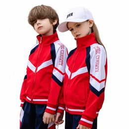 Customised children's school uniforms, spring and autumn outdoor sports wear, British style primary school clothes. N12L#