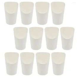 Disposable Cups Straws 50Pcs Oblique Kraft Paper French Fries Ice Cream Cup