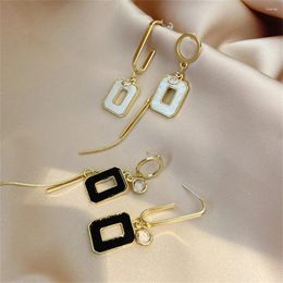 Hoop Earrings Square Comfortable To Wear 1 Pair Temperament Fashion Joker Alloy Stud