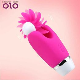 Other Massage Items OLO soft tongue licking vibrator for female rotating labia stimulator female masturbator oral sex toy Q240329