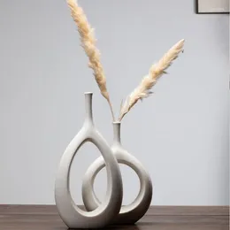 Vases Wholesale Home Decor Table Decorative White Black Nordic Modern Creative Flower Ceramic