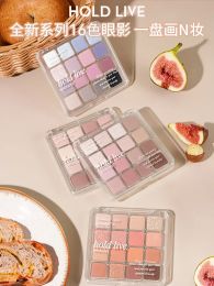 Shadow HOLD LIVE 16color checkered eyeshadow palette pink brown honeydew melon new color eyeshadow matte pearlescent glitter blush