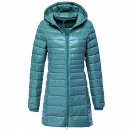 s-7xl Women Lg Down Jackets Ultra Light Hooded Duck Down Coat Portable Puffer Winter Coat for Women Windproof Down Parkas H7mf#