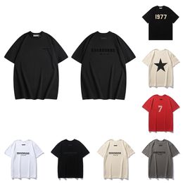 ES-866 Designer T-Shirt Essentialshoodies Mens Womens Black white Tops Tee Summer Man S Casual Shorts Sleeve Essantielsweatshirrss Tshirts Loose fitting clothes