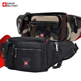 SWISS MILITARY Waterproof Multi Pocket Practical Fanny Pack Outdoor Sport Men Waist Camping Hiking Bag Phone Pouch