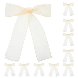 Chair Covers 25 Pcs Back Yarn Wedding Decor Bow Cover Organza For Banquet Party Decorations Bows Decorative Sashes Ribbon