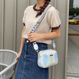 Shoulder Bags 2024 Trend Women Laser Crossbody Bag Messenger PVC Jelly Small Tote Candy Colours Holographic