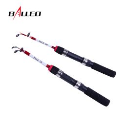 Rods Balleo 50cm 70cm 2 Sections Lightweight Winter Ice Fishing Rod Pole Portable Fishing Casting Rod Spinning Rod Fishing Tackle
