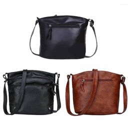 Shoulder Bags Vintage Women PU Leather Casual Solid Colour Soft Handle Small Female Messenger Handbags For Travelling