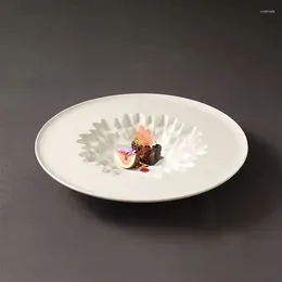 Plates Creative Irregular Ceramic Dinner Plate Thick Soup Dessert Pasta Snack Restaurant Specialty Tableware