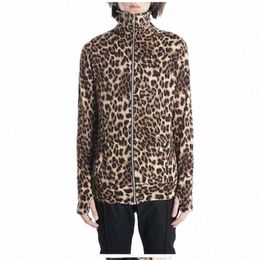 s-4xl leopardo impressão dos homens zíper cardigan plus size casaco novo outono e inverno roupas desempenho desempenho palco pers O6Hv #