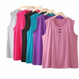 women Summer Loose Vest Top Modal Casual Tank Tops T-Shirt Sleevel Soft Shirt Blouse Tops Female Plus Size 5xl 6xl ouc1123 i6ol#