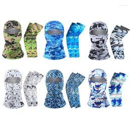 Berets Women Men Outdoor Sport Set Sun Protection Arm Sleeve Quick Dry Balaclava Hat For Running Fishing