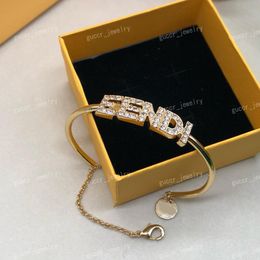 Brand Bracelet, Designer jewelry, Ladies, Designer bracelet, Gold, Zircon, Alphabet, Luxury, Classic, Party, Stainless steel, High quality, Wedding, banquet, Best Gift