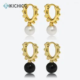 Hoop Earrings KIKICHICC 2024 Luxury Jewellery 925 Sterling Silver Pearl Pendant For Women Charm CZ Fashion Simple Wedding