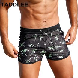 Taddlee Brand Sexy Mens Swimwear Swim Briefs Boxer Swimsuits Male Surf Short Shorts Trunks Bikini Bathing Suits Square Cut 240326