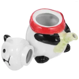 Storage Bottles Panda Shape Sauce Dispenser Olive Oil Soy Bottle Cartoon Decorative Vinegar Jar