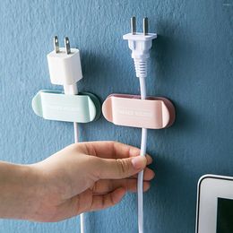 Kitchen Storage Power Plug Socket Holder Wall Mounted Self Adhesive Tape Cord Organiser Rack For Appliances 2 Pack USB Data Cable Winder