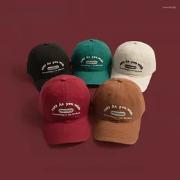 Ball Caps All-match Letter Embroidery Couple Baseball Cap Soft Cotton Outdoor Sports Sun Visors Hat Snapback Trucker Peaked