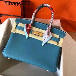 Designer Leather Bk Bags Full Sewn Wax Thread Bag Togo Litchi Pattern Calf Handbag for Women 253035