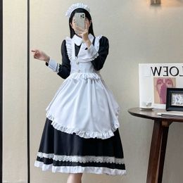 Costume da cameriera aristocratico britannico a maniche lunghe, vestiti cosplay, animazione uniforme, prestazioni Lolita, adorabile