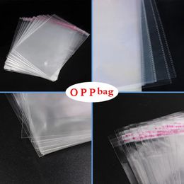 2024 100pcs Transparent Gift Bags DIY Candy Biscuit Cookie Packing Bags Self Adhesive Plastic Cellophane Food Bag Kitchen Organiser