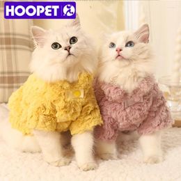 Dog Apparel HOOPET Winter Warm Clothes Pet Cat Vest Soft Fabric Small Puppy Clothing Comfortable Cats Supplies