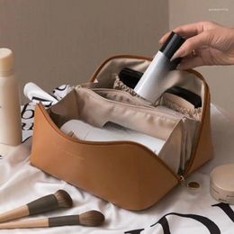 Cosmetic Bags Multifunctional Leather Toiletry Bag For Women Portable Travel Home Laundry Large Capacity Outdoor Makeup