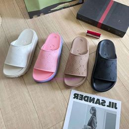 sandals designer slipper Thick sole slippers for wearing outside summer style sponge cake looks slimmer versatile lazy beach couples. Hole shoes