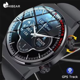 ChiBear Smart Watch Men Screen Always Show Time Voice Assistant Waterproof NFC Bluetooth Call Business watch Man GPS Sport Track