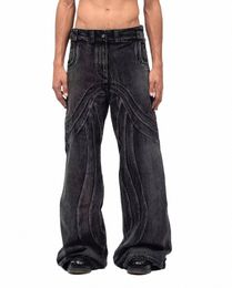y2k Punk Hip Hop Jeans Men Women 2023 Streetwear Coast Work Clothes Ripped Style Loose Wed Clothing Men Floor Mop Pants M0YG#