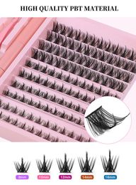 Lashes Cluster 120Pcs DIY Segmented False Eyelashes Naturally Soft Light Handmade Reusable Curl Individual Lashes Crisscross Grafted Eyelash Extensions