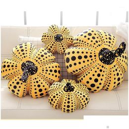 Cushion/Decorative Pillow Simple Modern Yayoi Kusama Wave Point Simation Pumpkin P Creative Office Lunch Break Stuffed Toys Drop Del Dh4We