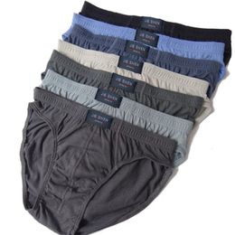 100% Cotton Briefs Mens Comfortable Underpants Man Underwear MLXL2XL3XL4XL5XL 5pcsLot Free Drop 240328