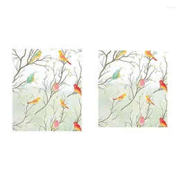 Window Stickers 3D Bird Frosted Privacy Film Stained Glass Non-Adhesive Static Cling Decorative