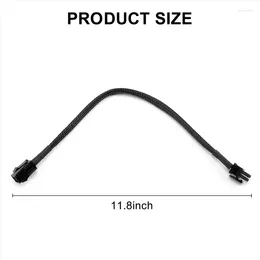 Spoons Sleeved ATX 4 Pin P4 Male To Female CPU Power Extension Cable Black