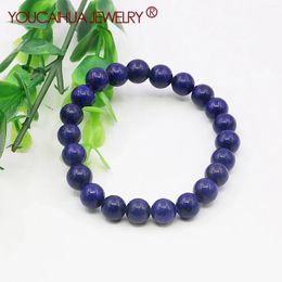 Strand 8/10/12mm Natural Blue Lapis Lazuli Round Beads Bracelets Glitter Stone Women's Jewellery Gifts Making/design