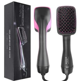 Irons 2 In 1 HotAir Brushes Multifunctional Hair Dryer Electric Hair Straightener Comb Travel Professional Hairdryer Hairbrush