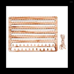 Kök förvaring trä smycken arrangör vägg monterad hängande örhänge halsbandshållare armband