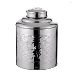 Storage Bottles Tea Stainless Steel Canister Airtight With Cover Container Bag Leaf Wrapping