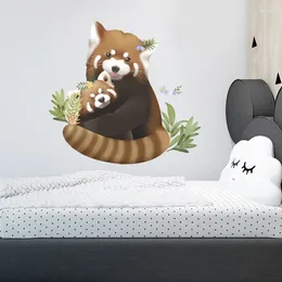 Wall Stickers Cartoon Cute Raccoon For Kids Rooms Baby Room Bedroom Decor Nursery Mural Home Decorations Living Art Decals