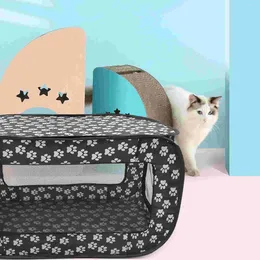 Cat Carriers Pet Tent Fence Cage Soft Sided Travel Suitable For Cats Small Dogs Household Sleeping Foldable Fencing Oxford Cloth