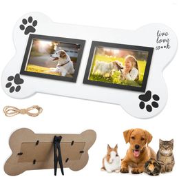 Dog Carrier Picture Frame 2 Collage Wood Pictures For 3 X 5 Inch Cute Bone Shape Display Ways Pet