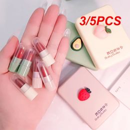 35PCS Mini Nonstick Cup Long Lasting Cute Fruit Lipstick Set Waterproof Soft Mist Makeup 240321