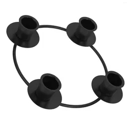 Candle Holders Home Accessories Wreath Ring Ornament Advent Holder Accessory Xmas Wrought Iron Decorative Rings Dining Table