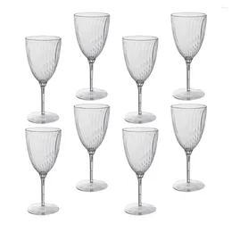 Disposable Cups Straws 8 Pcs Glass Plastic Goblets One-ff Red Cup Cocktail Mother For Party