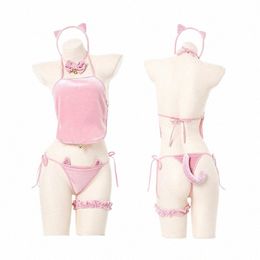 sexy Lingerie Set Cute Pig Cosplay Uniform Release Bellyband Underwear Sex Toy Glove Nightwear Sleepwear for Women Dropship o0cX#
