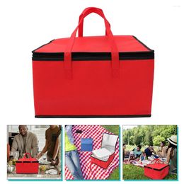 Dinnerware Insulation Bags Foldable Warm Lunch Grocery Shopping Delivery Pouch Non-woven Fabric