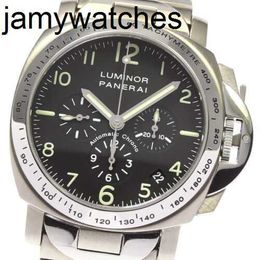 Mens Paneraii Designer Pam00072 Watch Chronograph Black Dial Automatic Men's Luxury Full Stainless Steel Waterproof Wristwatches