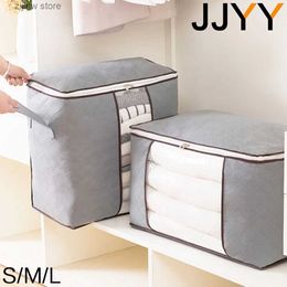 Other Home Storage Organisation JJYY Large Capacity Clothes Storage Bag Organiser with Reinforced Handle Thick Fabric for Comforters Blankets Bedding Y240329